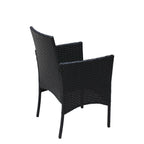 4 PC Rattan Patio Furniture Set Outdoor Cushioned Wicker Sofa Green Cushion