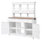 TOPMAX 65.7" Tall Garden Potting Bench Table with Hutch