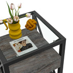 Set of 2 Modern End Tables with Drawer - Nightstands