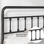 Metal Full Size Bed Frame with Headboard and Under Bed Storage