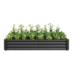Raised Garden Bed Outdoor 6×3×1 ft Metal Raised Rectangle Planter Bed