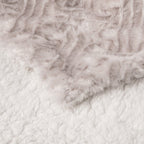 DaDalogy Lavender Grey Faux Fur Sherpa Throw Blanket