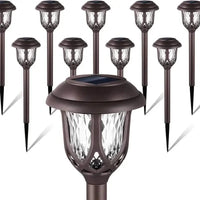 6-Pack: Solar Powered Pathway Lights - Touch-Controlled, Waterproof, Detachable, Energy Efficient, and Wireless Solar Garden Stake Lights