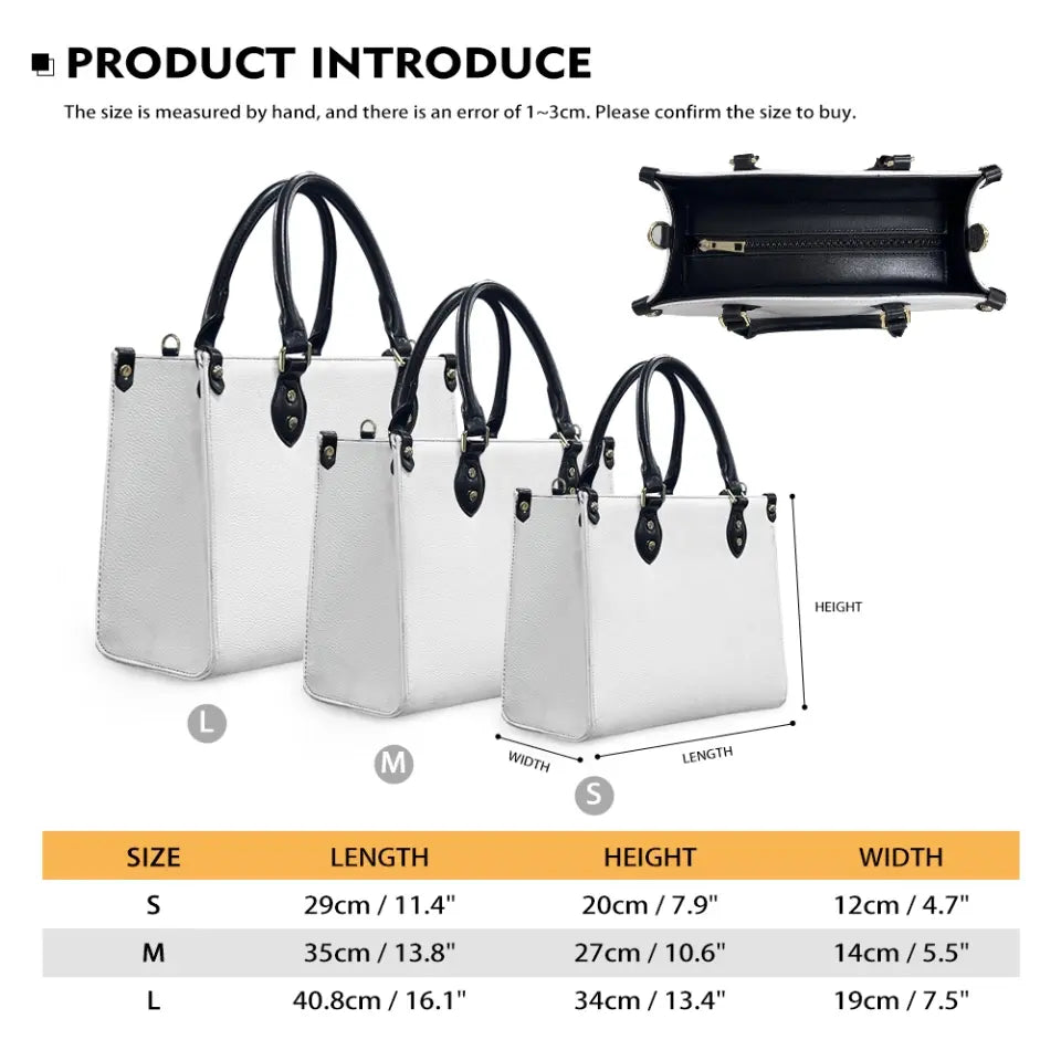 Personalized Grandma Snowman PU Leather Handbag With Long Straps - Up to 10 Kids - Christmas Gift Idea For Grandma/Nana