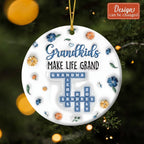 Personalized Grandma Acrylic Ornament - Christmas Gift Idea For Grandma/Grandkid - Grandkids Make Life More Grand