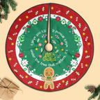 Personalized Gingerbread Christmas Tree Skirt - Gift Idea For Family - Up to 12 Member