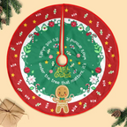 Personalized Gingerbread Christmas Tree Skirt - Gift Idea For Family - Up to 12 Member