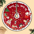 Personalized Family Christmas Tree Skirt - Gift Idea For Family/Pet Lover - Couple/Parent With Up to 3 Kids/Dogs/Cats