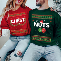 Personalized Couple Sweatshirt - Christmas Gift Idea For Couple/Him/Her