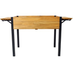 Raised Garden Bed With Metal Legs and Folding Storage Shelf