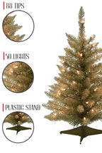 2' Prelit Tabletop Christmas Tree - Champagne