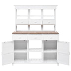 TOPMAX 65.7" Tall Garden Potting Bench Table with Hutch