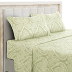 Lux Decor 4-Piece Paisley Bed Sheet Set – Soft Brushed Microfiber Sheets with 16" Deep Pockets – Wrinkle-Resistant Bedding
