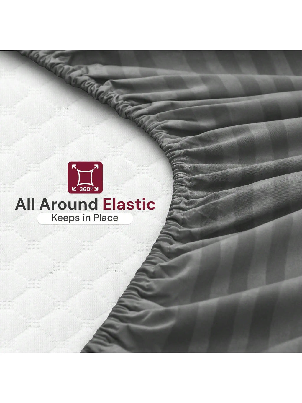Lux Decor Collection 4 Pc Stripe Bed Sheets High GSM Brushed Microfiber Sheets - Elevate Your Sleep Experience