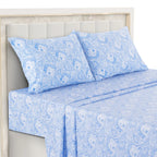 Lux Decor 4-Piece Paisley Bed Sheet Set – Soft Brushed Microfiber Sheets with 16" Deep Pockets – Wrinkle-Resistant Bedding