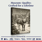 Vintage Winter Deer Christmas Wall Art II