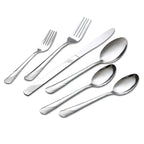 HANSMART 48-Piece Stainless Steel Flatware Set Service for 8 Silver Cutlery Set Silverware Set Kitchen Tableware Utensils Set with 16 Teaspoons Spoons Forks Knives Dinner Cutlery Silverware Sets