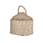 Wall Hanging Woven Basket Home Decor Rustic Straw Storage Basket Rattan Straw Woven Plant Holder House Storage Shelf