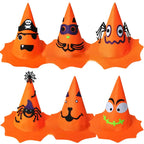 Halloween Party Holiday Masquerade Show Performance Dress Up Props Pumpkin Hat Boys Girls Orange