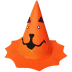 Halloween Party Holiday Masquerade Show Performance Dress Up Props Pumpkin Hat Boys Girls Orange
