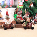 Christmas Dolls Tree Decor Standing Santa, Snowman and Reindeer Figurines  for Home Decor Birthday Gifts Merry Christmas