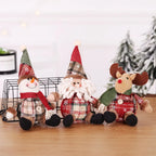 Christmas Dolls Tree Decor Standing Santa, Snowman and Reindeer Figurines  for Home Decor Birthday Gifts Merry Christmas