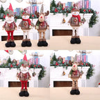 Christmas Dolls Tree Decor Standing Santa, Snowman and Reindeer Figurines  for Home Decor Birthday Gifts Merry Christmas