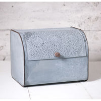 Rustic Weathered Zinc Bread Box