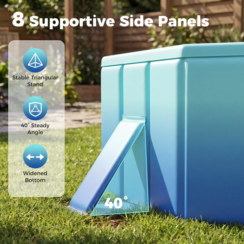 Portable Above Ground Swimming Pool with 8 Support Panels
