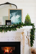 24" Pre-lit Tabletop Ombre Green Christmas Tree with Plastic Stand