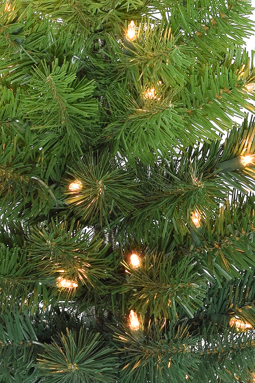 24" Pre-lit Tabletop Ombre Green Christmas Tree with Plastic Stand