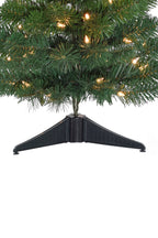 24" Pre-lit Tabletop Ombre Green Christmas Tree with Plastic Stand