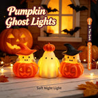 Halloween Pumpkin & Ghost Night Light Luminous Ornament Creative Decoration Party Decor Prop For Halloween Party Holiday Gift