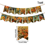 Halloween Paper Hanging Sign Spooky Pumpkin Witch Ghost Front Door Hanger Welcome Sign DIY Halloween Party Decoration 2023
