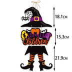 Halloween Paper Hanging Sign Spooky Pumpkin Witch Ghost Front Door Hanger Welcome Sign DIY Halloween Party Decoration 2023