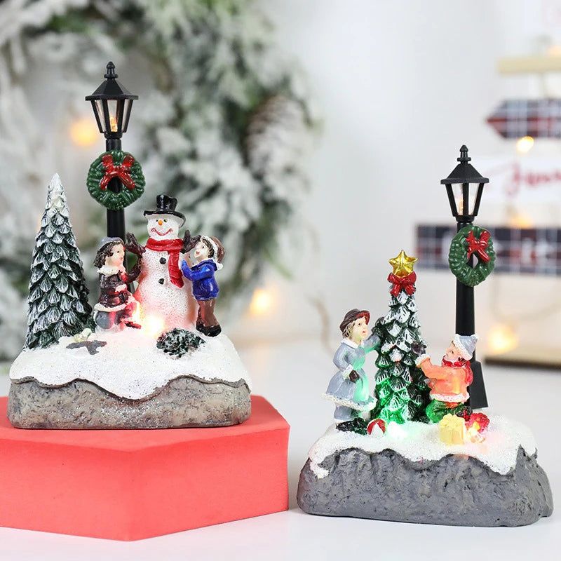 Christmas House Light Decorations For Home Ornaments Kids Xmas Gift New Year 2025 Navidad Decor Bedroom Night Light With Battery