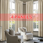 4pcs Light Filtering Curtains - Elegant Colour Fade-Resistant Polyester with Rod Pocket Design, Perfect for Living Room, Bedroom