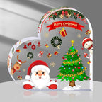 Christmas Atmosphere Heart Acrylic Ornament Desktop Decoration Transparent Stand