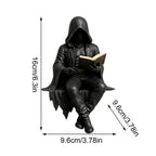 Halloween  Aesthetic Spooky Statue Figurine Bookshelf Decor Goth Fantasy Art Mystery Man Decor for Table Centerpiece Shelf