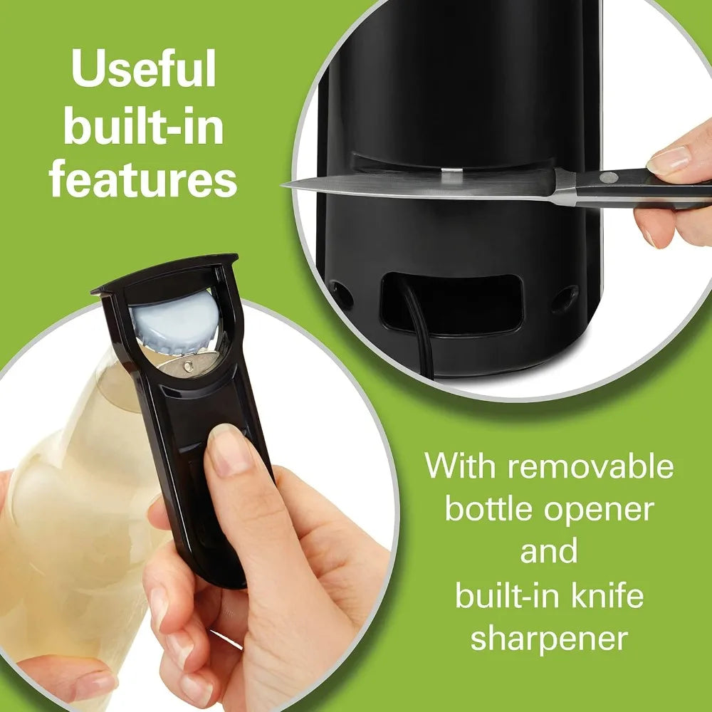 Hamilton Beach Smooth Touch Electric Automatic Can Opener Easy Push Down Lever Eliminates Sharp Edges Opens All Standard-Size