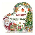Christmas Atmosphere Heart Acrylic Ornament Desktop Decoration Transparent Stand