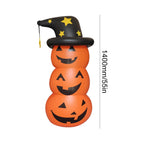 Halloween Standing Inflatable Pumpkin Windproof Inflatable Pumpkin Ghost Horror Festival Theme Indoor Outdoor Garden Decorations