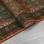 Rug for Living Room, Machine Washable, Non-Slip,Stain & Water Resistant, Low-Pile Moroccan Trellis Hallway Vintage Foldable Rug