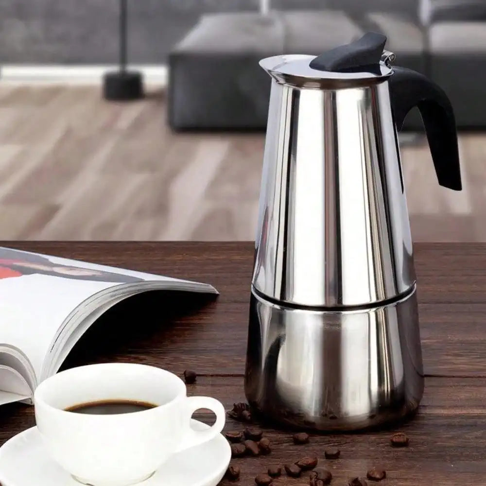 12Cup Coffee Maker Stainless Steel Espresso Maker 600ML Moka Pot Espresso Maker For Home Kitchen Camping Coffee Pot