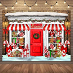 Christmas Photography Backdrop Vinyl Santa's Toy Shop Decoration Backdrop for Xmas Party Supplies Photo Background Studio Decor