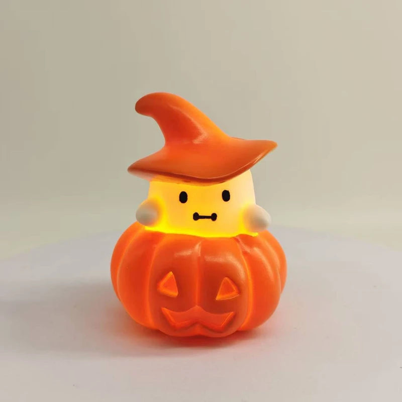 Halloween Pumpkin & Ghost Night Light Luminous Ornament Creative Decoration Party Decor Prop For Halloween Party Holiday Gift