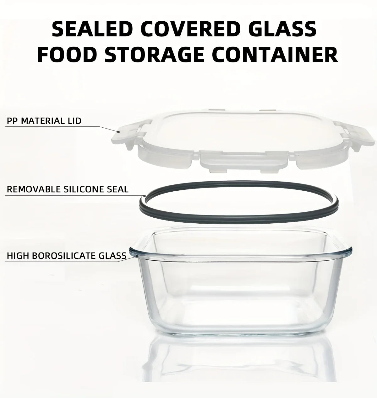 24PCS (12containers+12lids) High Borosilicate Glass Food Storage Containers Set - Leakproof Airtight Lids Perfect for Meal Prep