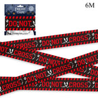 Halloween Party Decoration Warning Tape Scary Caution Tape Roll Hazard Warning Tape Indoor Outdoor Spooky DIY Prop Decorations