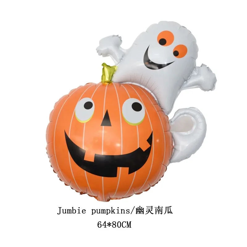 Halloween Pumpkin Ghost Balloons Halloween Decoration Spider Foil Balloon Bat Globos Halloween Party Supplies Inflatable Kid Toy