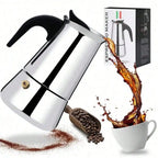 12Cup Coffee Maker Stainless Steel Espresso Maker 600ML Moka Pot Espresso Maker For Home Kitchen Camping Coffee Pot